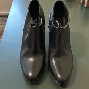 Italian leather heeled booties. Size 10 real leather.